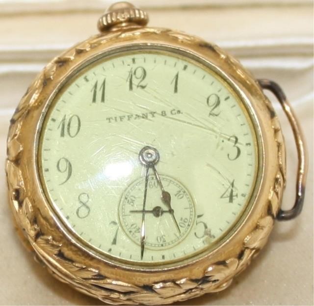 TIFFANY 18 KT. GOLD LADYS POCKET WATCH,