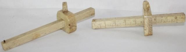 TWO 19TH CENTURY SAILOR MADE WHALEBONE