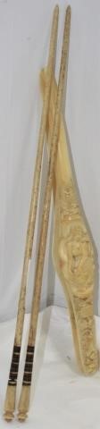 TWO 19TH CENTURY BONE ITEMS, TO