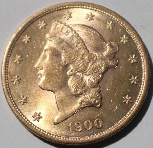 1900 20 DOLLAR GOLD COIN TYPE 2c1b0e