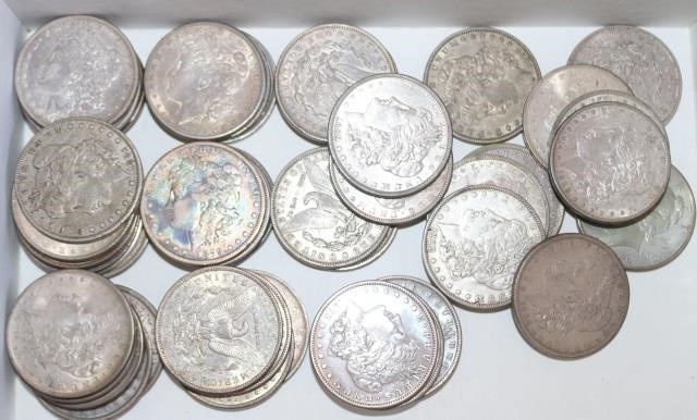 COLLECTION OF 50 MORGAN AND PEACE