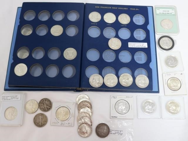 COLLECTION OF 35 HALF DOLLARS  2c1b29