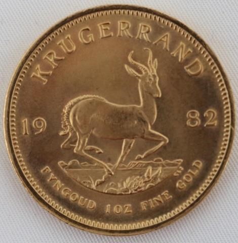 1982 GOLD 1 OZ KRUGERRAND, MINT