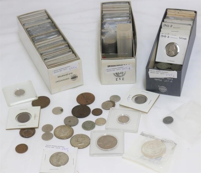 COLLECTION OF COINS APPROX 50 2c1b33