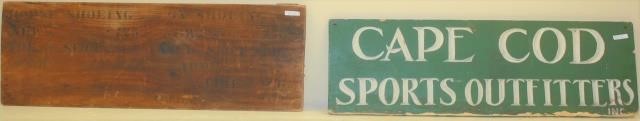 TWO WOODEN SIGNS TO INCLUDE 19TH 2c1b97