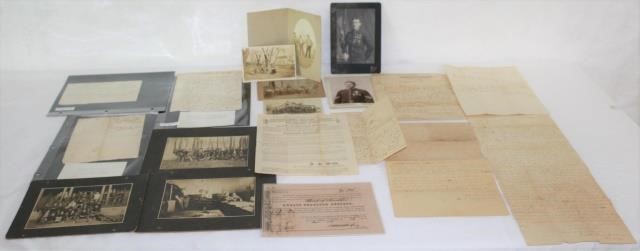 LOT OF 19 DOCUMENTS AND PHOTOGRAPHS