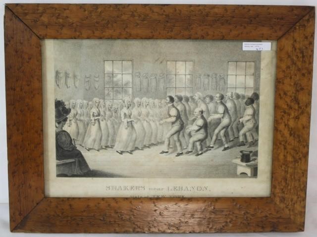 CA. 1850 PRINT OF THE SHAKERS NEAR