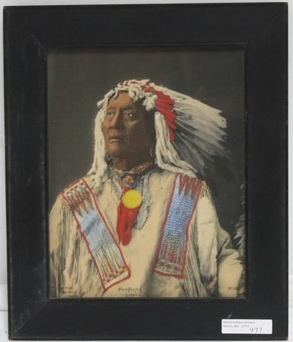 SIOUX CHIEF HIGH BEAR, FRAMED COLORED