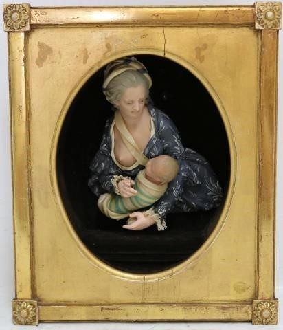 EARLY 19TH CENTURY WAX DOLL FIGURE