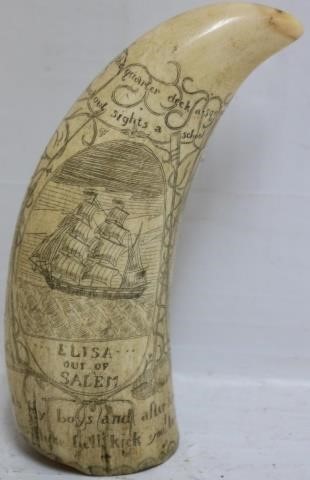 EARLY 20TH CENTURY SCRIMSHAW WHALE S 2c1c36