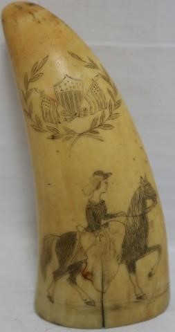 19TH CENTURY SCRIMSHAW WHALE S 2c1c38