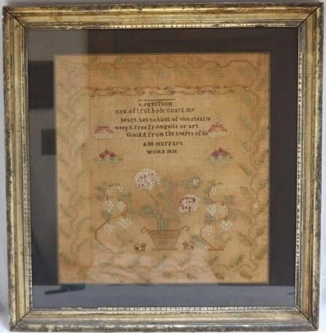 19TH CENTURY, DATED 1838, FRAMED