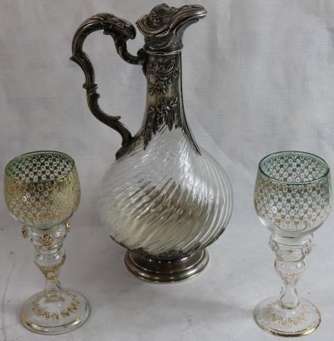 LOT OF 3 PIECES OF EUROPEAN GLASSWARE CONTINENTAL 2c1ce5