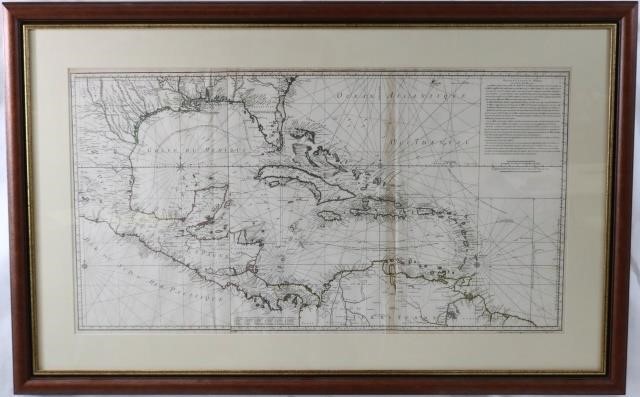 LARGE FRAMED 18TH CENTURY MAP NAUTICAL 2c1cf5