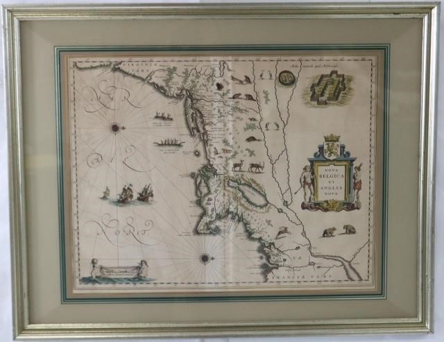 17TH CENTURY HAND COLORED MAP OF 2c1cfd