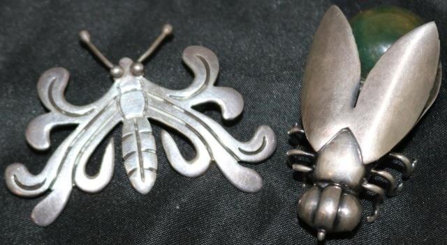 2 PIECES OF MEXICAN JEWELRY A SILVER 2c1d15