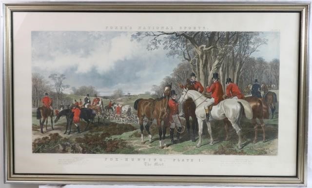 FRAMED AND COLORED ENGRAVING TITLED 2c1d46