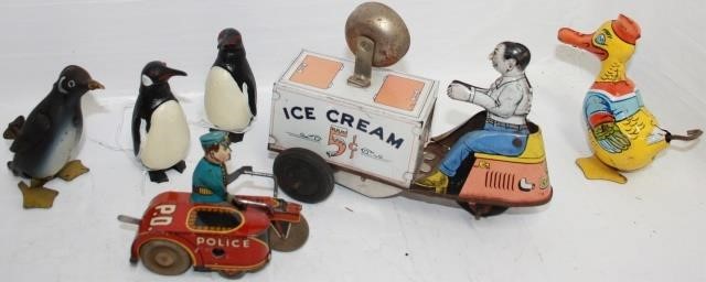 LOT OF 4 TIN LITHOGRAPH WIND-UP