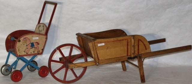 19TH CENTURY CHILD’S WHEELBARROW,