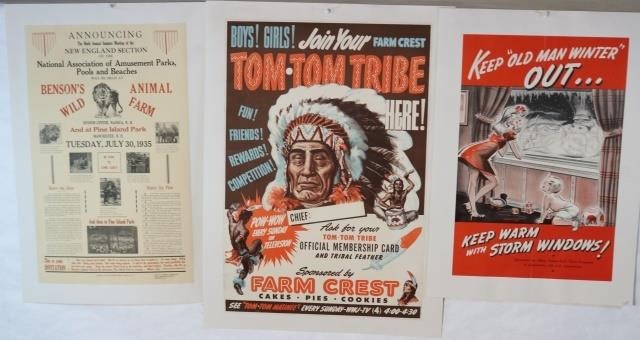 LOT OF 3 US LITHOGRAPH ADVERTISING 2c1ebc