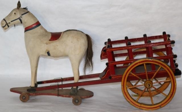 LATE 19TH CENTURY HORSE DRAWN TOY 2c1ed0