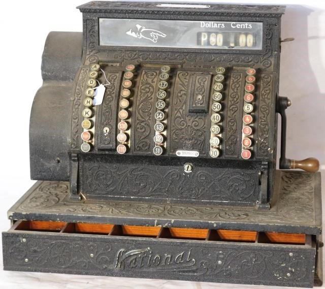 ORNATE NATIONAL CASH REGISTER  2c1edc