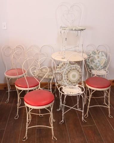 8 VINTAGE ICE CREAM PARLOR CHAIRS 2c1f36