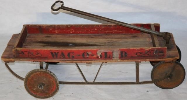 WAG-O-SLED, RED PAINTED CHILD’S