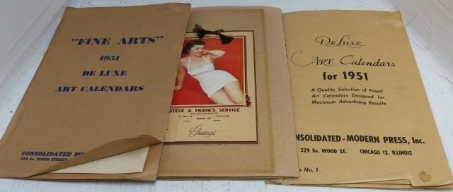 LOT OF 3 SAMPLE CALENDAR CATALOGS  2c1f68