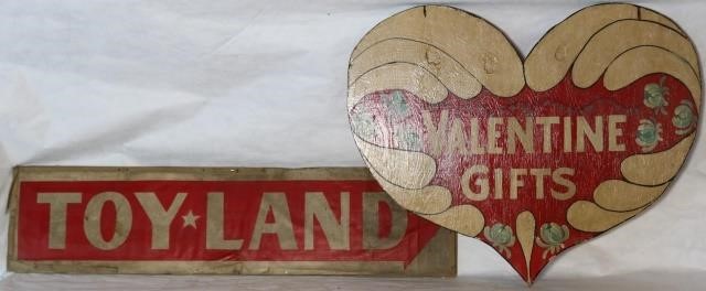 LOT OF TWO VINTAGE SIGNS, TO INCLUDE: