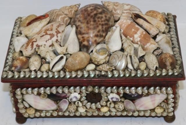 LATE 19TH CENTURY SHELL DECORATED