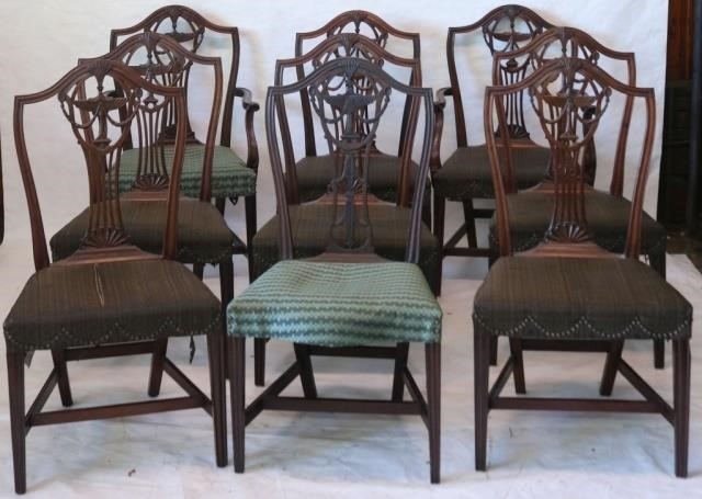 SET OF NINE MAHOGANY DINING CHAIRS  2c202d