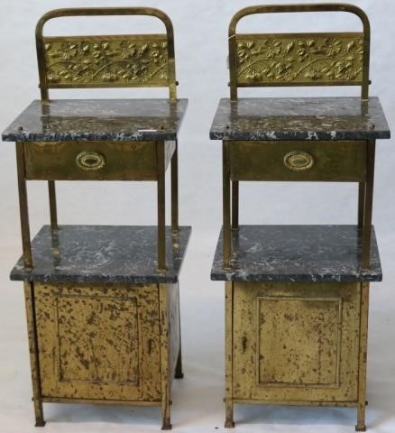 PAIR OF LATE 19TH CENTURY BRASS AND