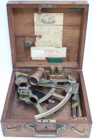 19TH CENTURY BRASS SEXTANT BY HENRY 2c204b