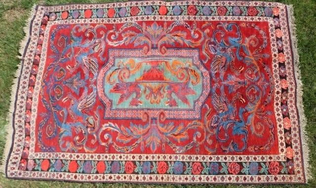 CA 1910 RARE PERSIAN RUG DESIGNED 2c207a