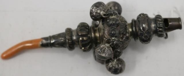 19TH CENTURY ENGLISH SILVER RATTLE 2c20f9