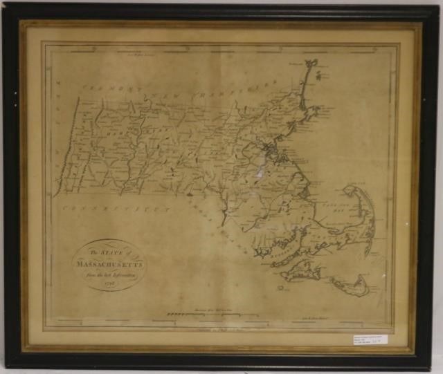 1796 FRAMED MAP OF THE STATE 2c212f