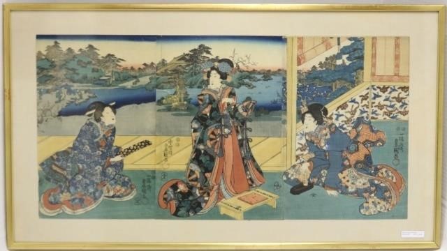 A 19TH CENTURY JAPANESE WOODBLOCK