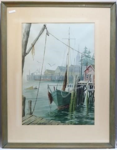 NORMAN MERRITT, (20TH CENTURY, ME) FRAMED