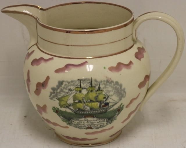 19TH C ENGLISH PINK LUSTREWARE 2c21a9