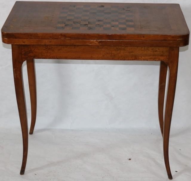 18TH C FRENCH WALNUT GAME TABLE