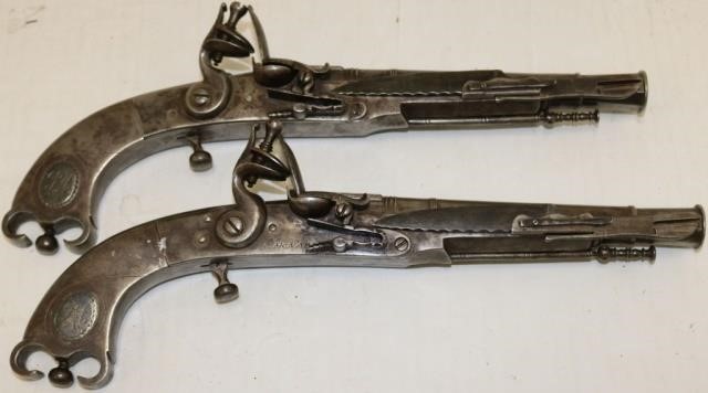 PAIR OF LATE 18TH C SCOTTISH FLINTLOCK 2c2221