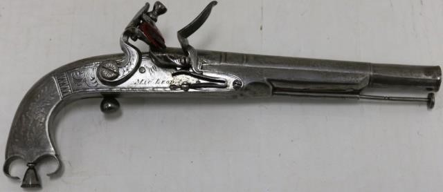 18TH C SCOTTISH FLINTLOCK PISTOL,