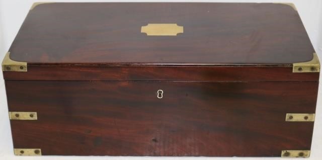 EARLY 19TH C TRAVELING DESK MAHOGANY 2c226a