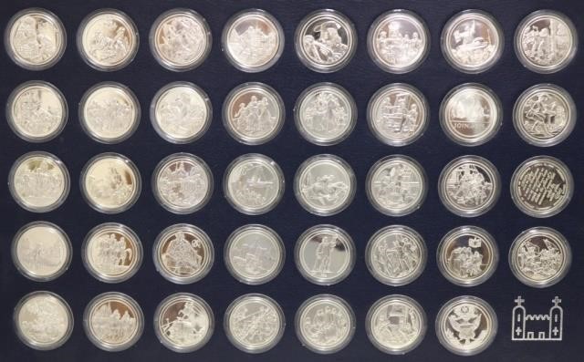 39 STERLING SILVER FREEDOM MEDALS
