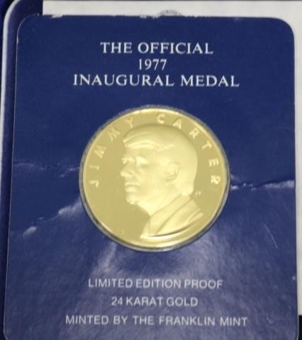 24KT GOLD JIMMY CARTER 1977 INAUGURAL 2c227c