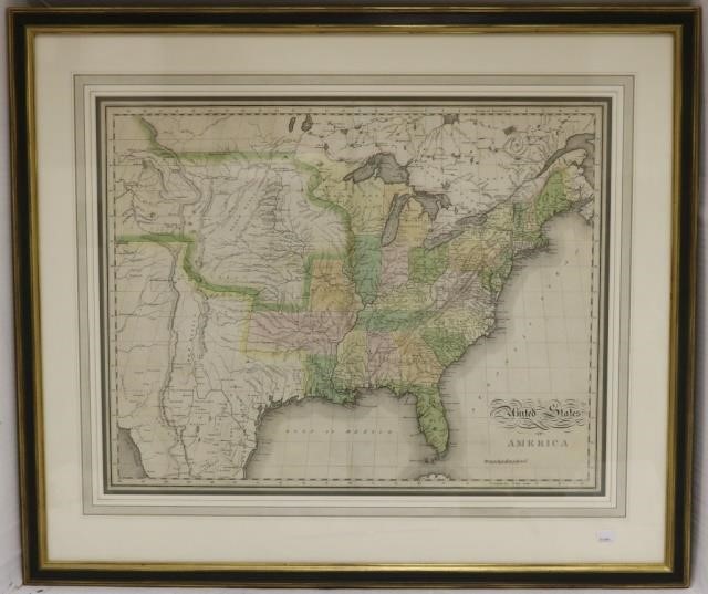 MAP OF THE UNITED STATES ENGRAVED 2c2314