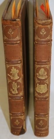 2 LEATHER & CLOTH BOUND BOOKS BY LEWIS