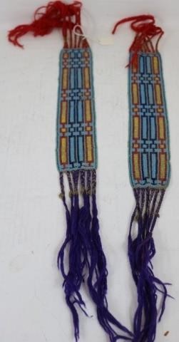 2 LATE 19TH C WINNEBAGO MEN S GARTERS  2c236a