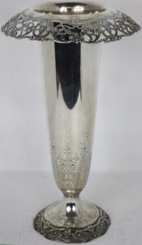 TALL ORNATE GORHAM STERLING VASE 2c2389